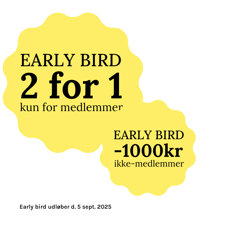 Early bird udløber d. 5sept. 2025 